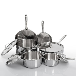 Duxtop Whole-Clad Tri-Ply Stainless Steel Induction Ready Premium Cookware 9-Pc Set